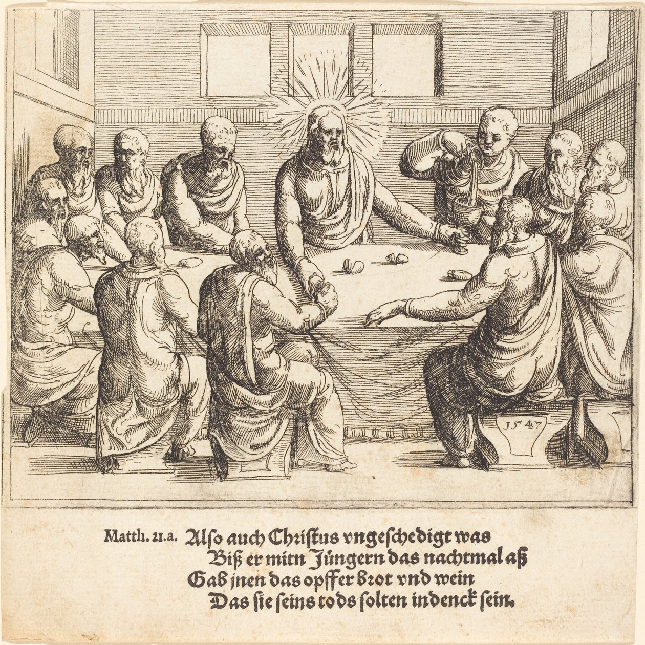 Ostatnia Wieczerza autorstwa Augustin Hirschvogel