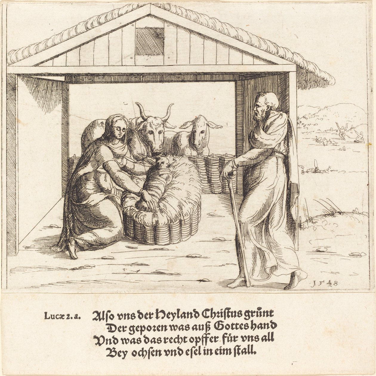 Narodzenie Chrystusa autorstwa Augustin Hirschvogel