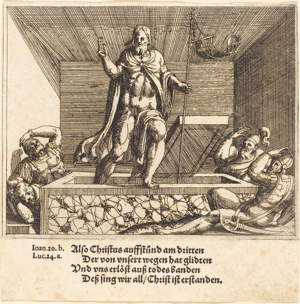 Zmartwychwstanie. autorstwa Augustin Hirschvogel