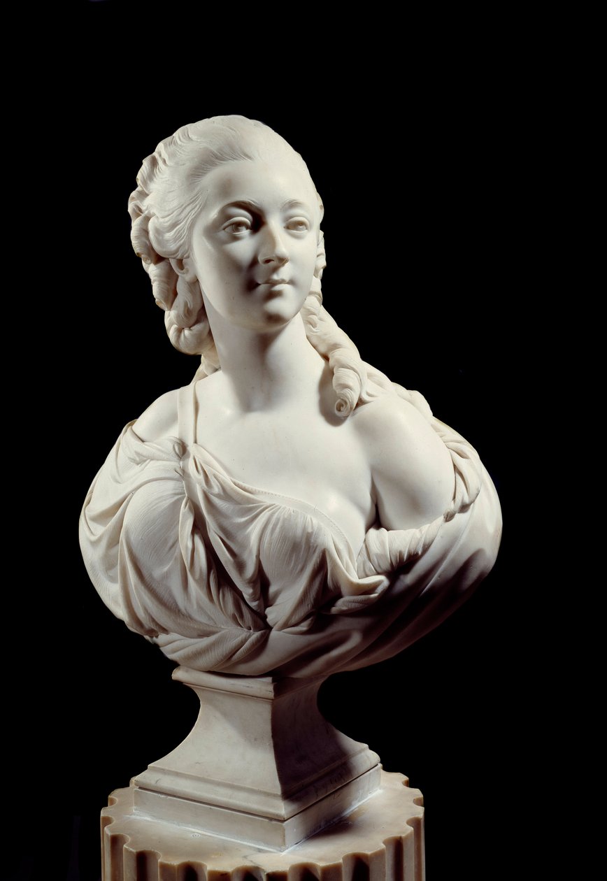 Popiersie Jeanne Becu, hrabiny (lub Madame) Barry (1743-1793). Rzeźba Augustina Pajou (1730-1809) autorstwa Augustin Pajou