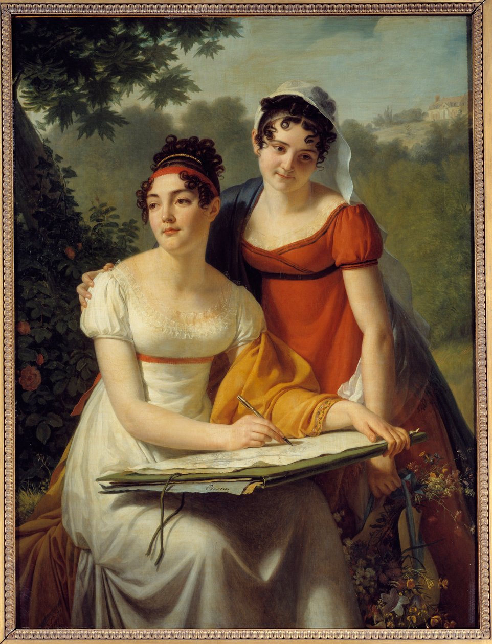 Portret damy Duval. Obraz Jacques Augustin Catherine (Jacques-Augustin-Catherine) Pajou (1766-1828) autorstwa Augustin Pajou