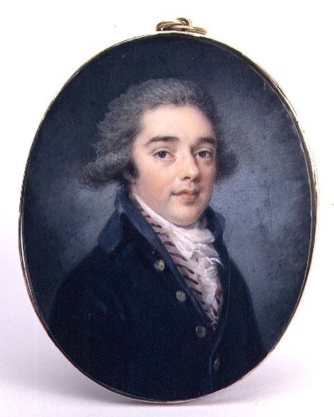 Portret młodego mężczyzny, ok. 1790 (akwarela i gwasz) autorstwa Augustin Ritt