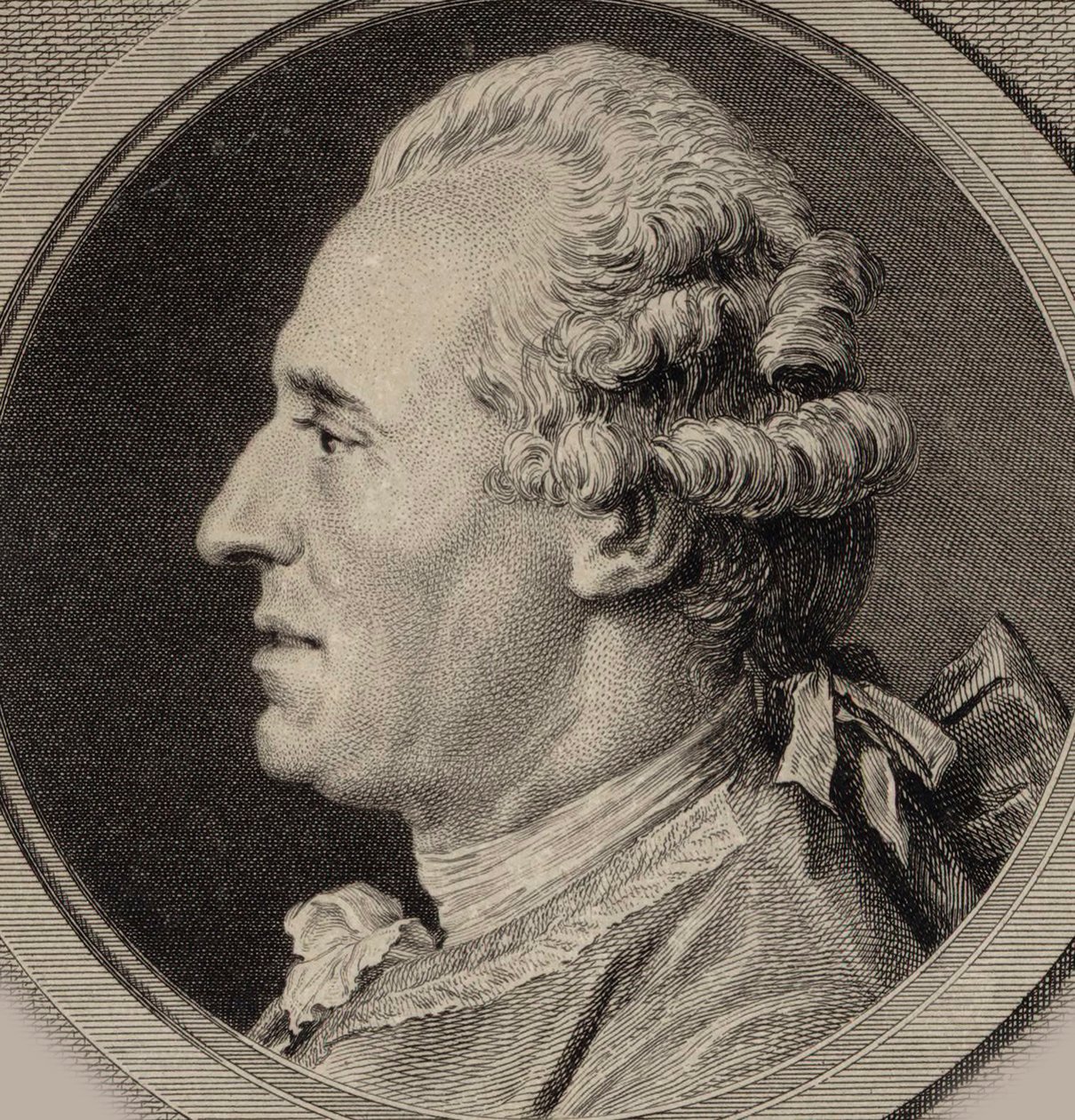 Portret skrzypka i kompozytora Jean Joseph Cassanéa de Mondonville 1711-1772, 1768. autorstwa Augustin Saint Aubin de