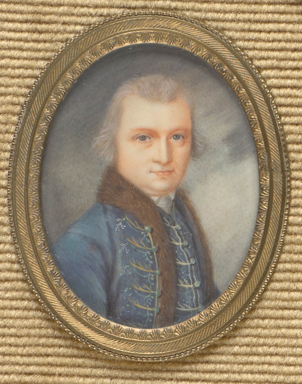 Portret męski z niebieskimi klapami autorstwa Augustin Théodule Ribot