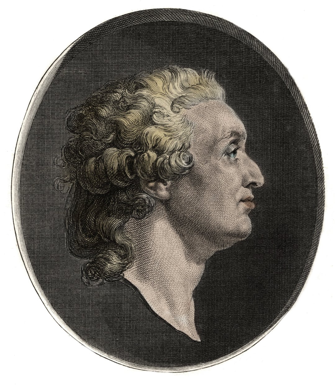 Portret Marie Jean Antoine Nicolas de Cartat, markiz de Condorcet (1743 - 1794) według Augustyna Saint-Aubina - 1736-1807 - autorstwa Augustin de (after) Saint Aubin