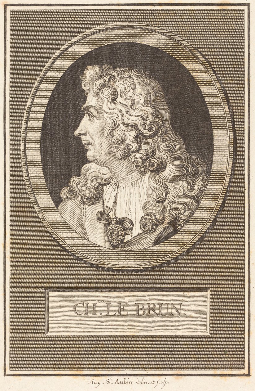 Charles Le Brun autorstwa Augustin de Saint-Aubin