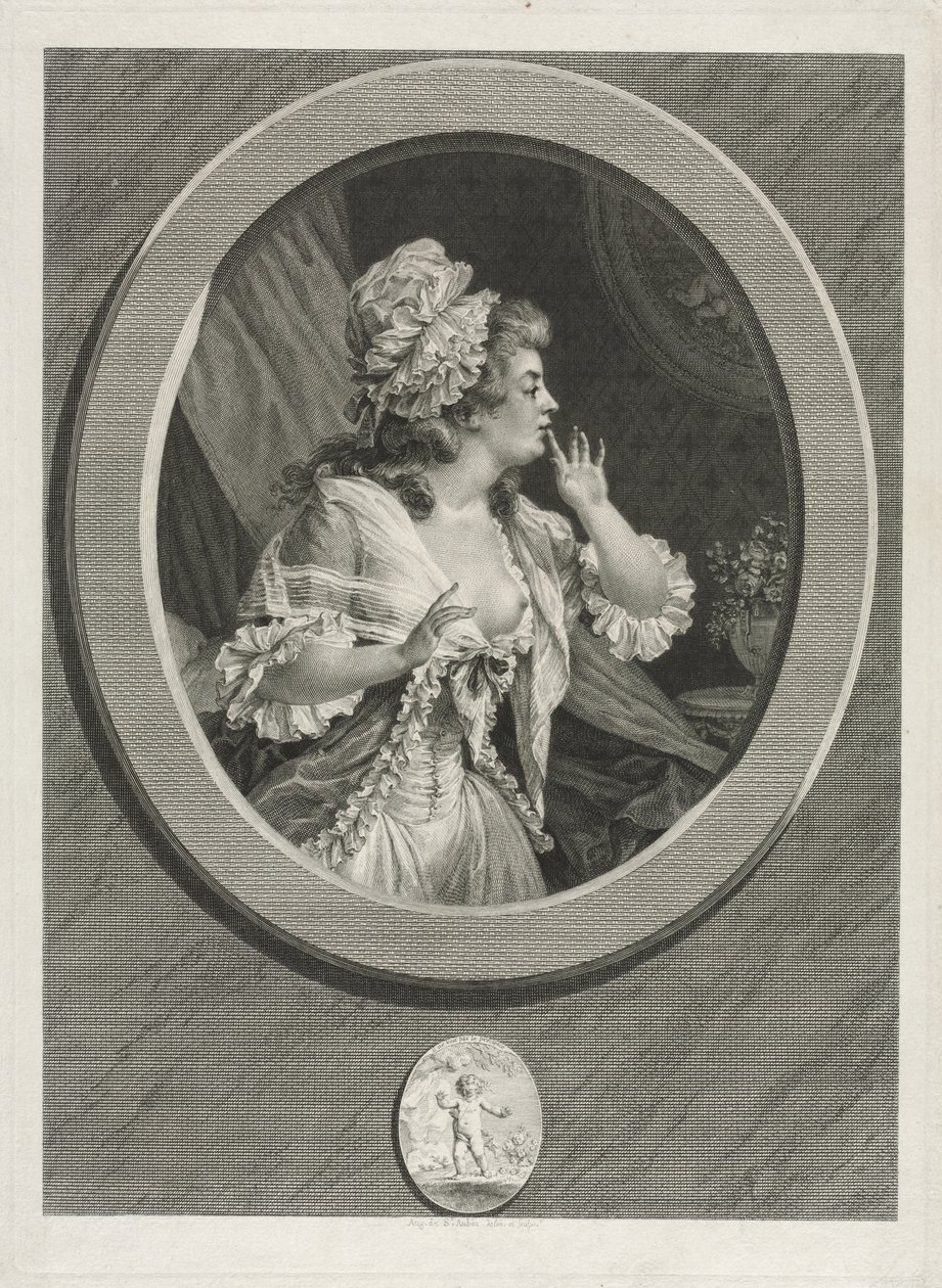 Przynajmniej bądź dyskretny, a możesz na mnie liczyć, 1789. autorstwa Augustin de Saint Aubin