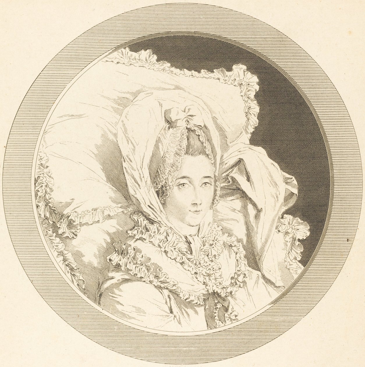Ostatnia godzina baronowej Rebecque autorstwa Augustin de Saint Aubin