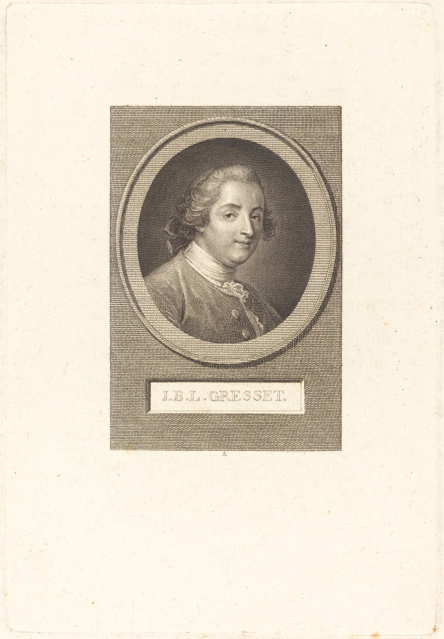 Jean-Baptiste-Louis Gresset autorstwa Augustin de Saint Aubin