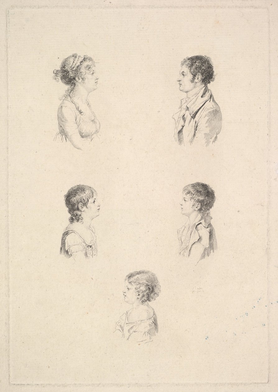 Rodzina Renouardów Rodzina Renouardów, 1801. autorstwa Augustin de Saint Aubin