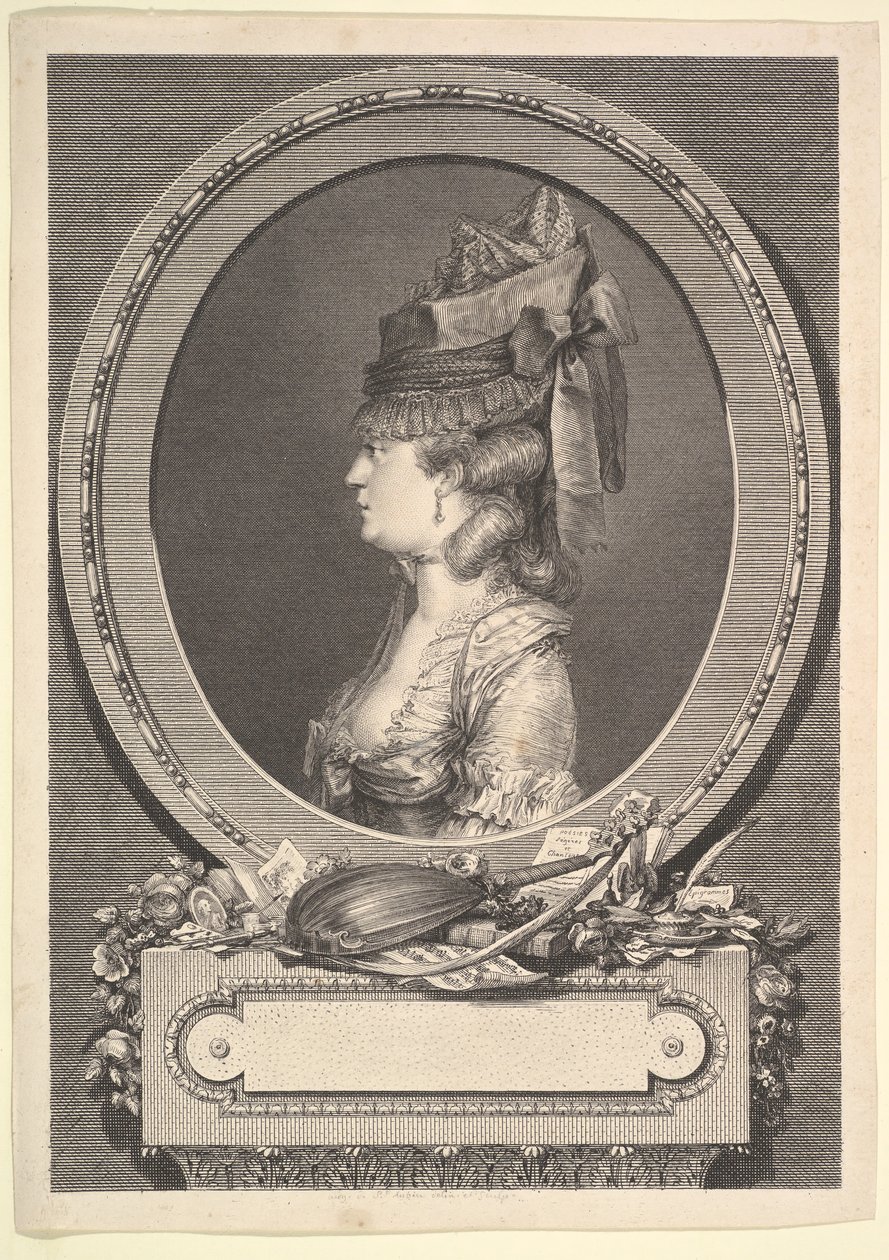 Portret markizy Adrienne-Sophie de ***, 1779. autorstwa Augustin de Saint Aubin