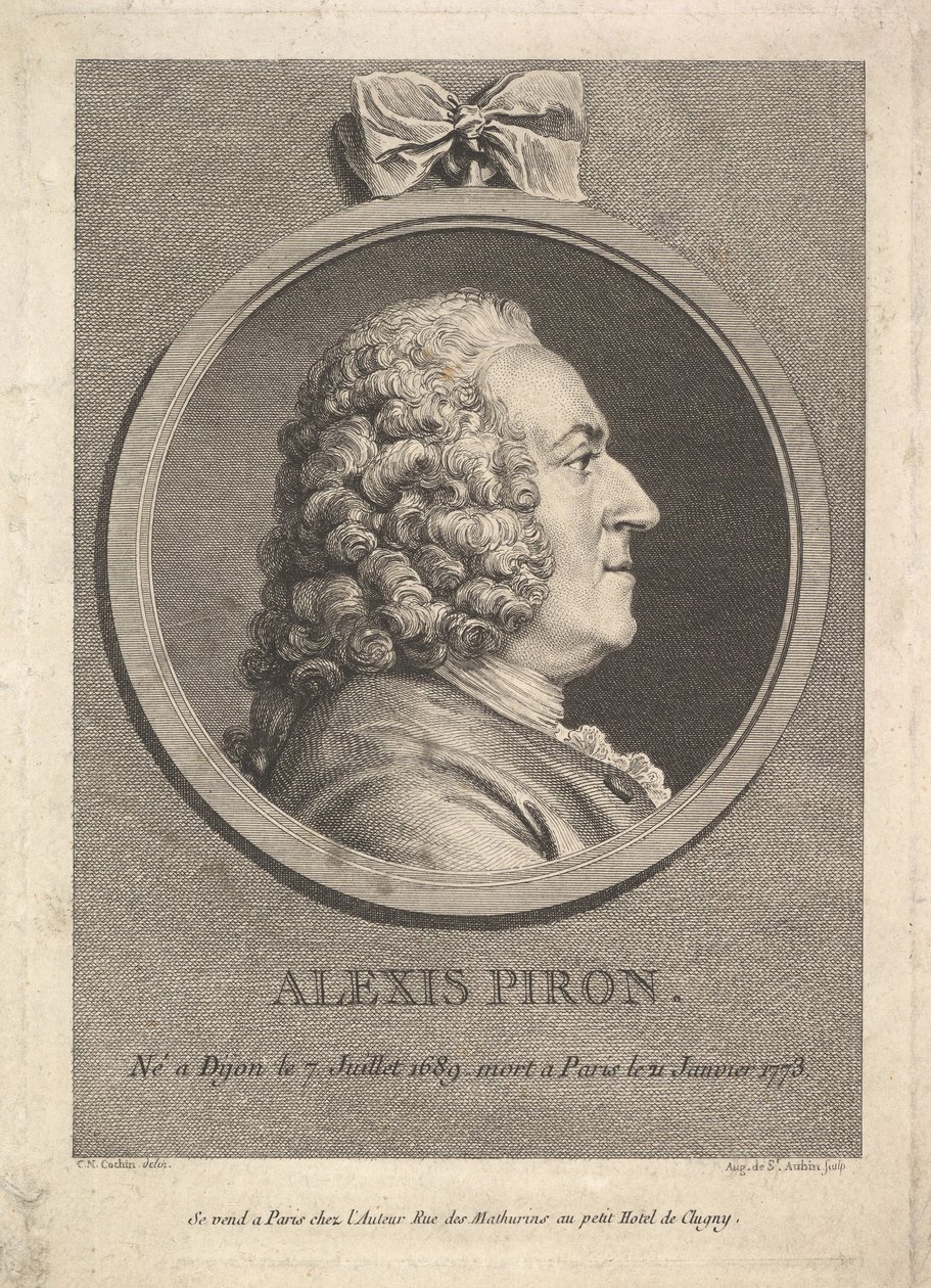Portret Alexisa Pirona, 1776 r. autorstwa Augustin de Saint Aubin