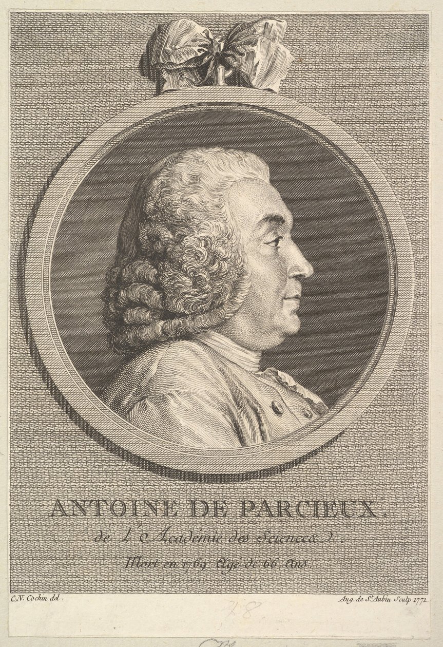 Portret Antoine de Parcieux, 1771. autorstwa Augustin de Saint Aubin