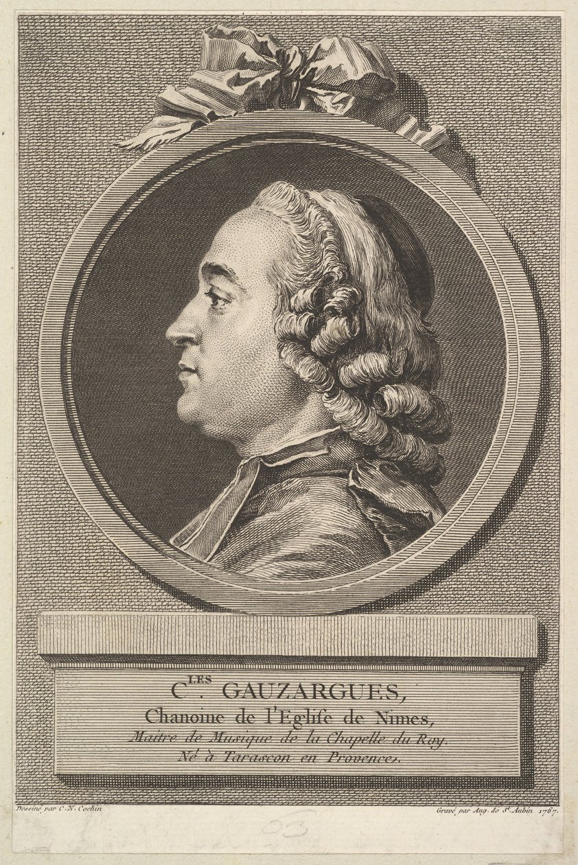 Portret Charlesa Gauzarguesa, 1767. autorstwa Augustin de Saint Aubin