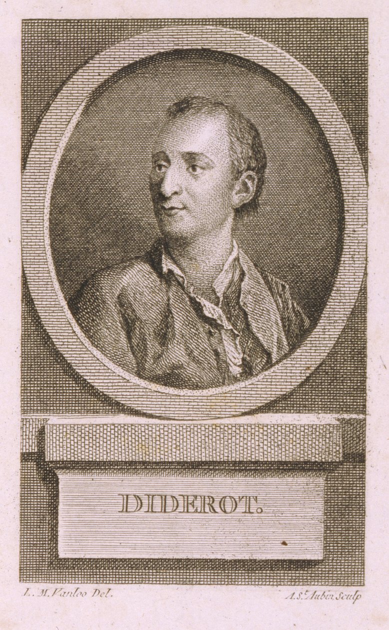 Portret Denisa Diderota 17131784 autorstwa Augustin de Saint Aubin