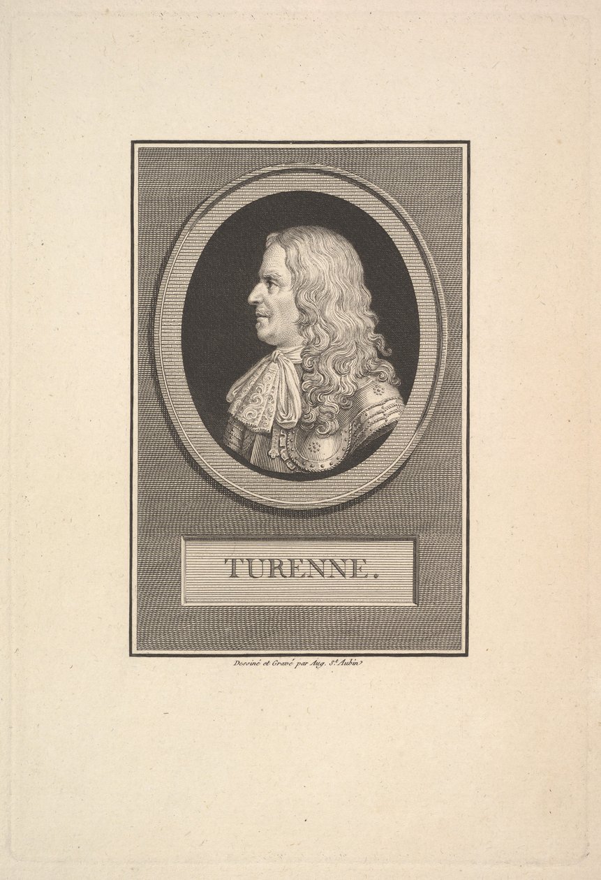 Portret Henryka de la Tour, wicehrabiego Turenne, 1800. autorstwa Augustin de Saint Aubin