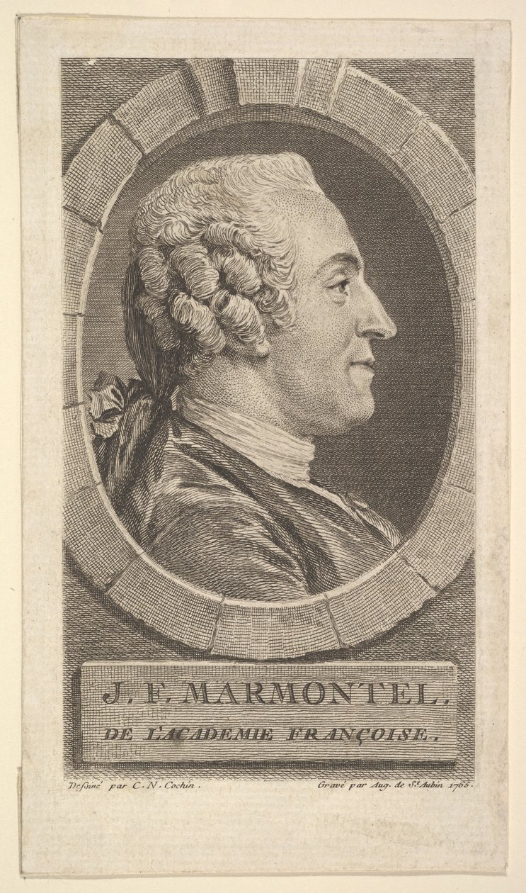 Portret Jean-Francoise Marmontel, 1765. autorstwa Augustin de Saint Aubin