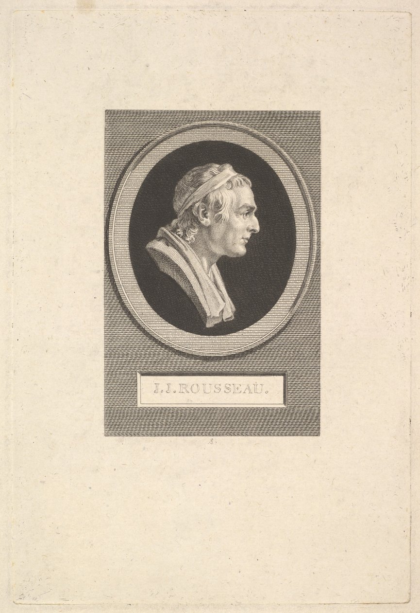 Portret Jean-Jacques Rousseau, 1801. autorstwa Augustin de Saint Aubin