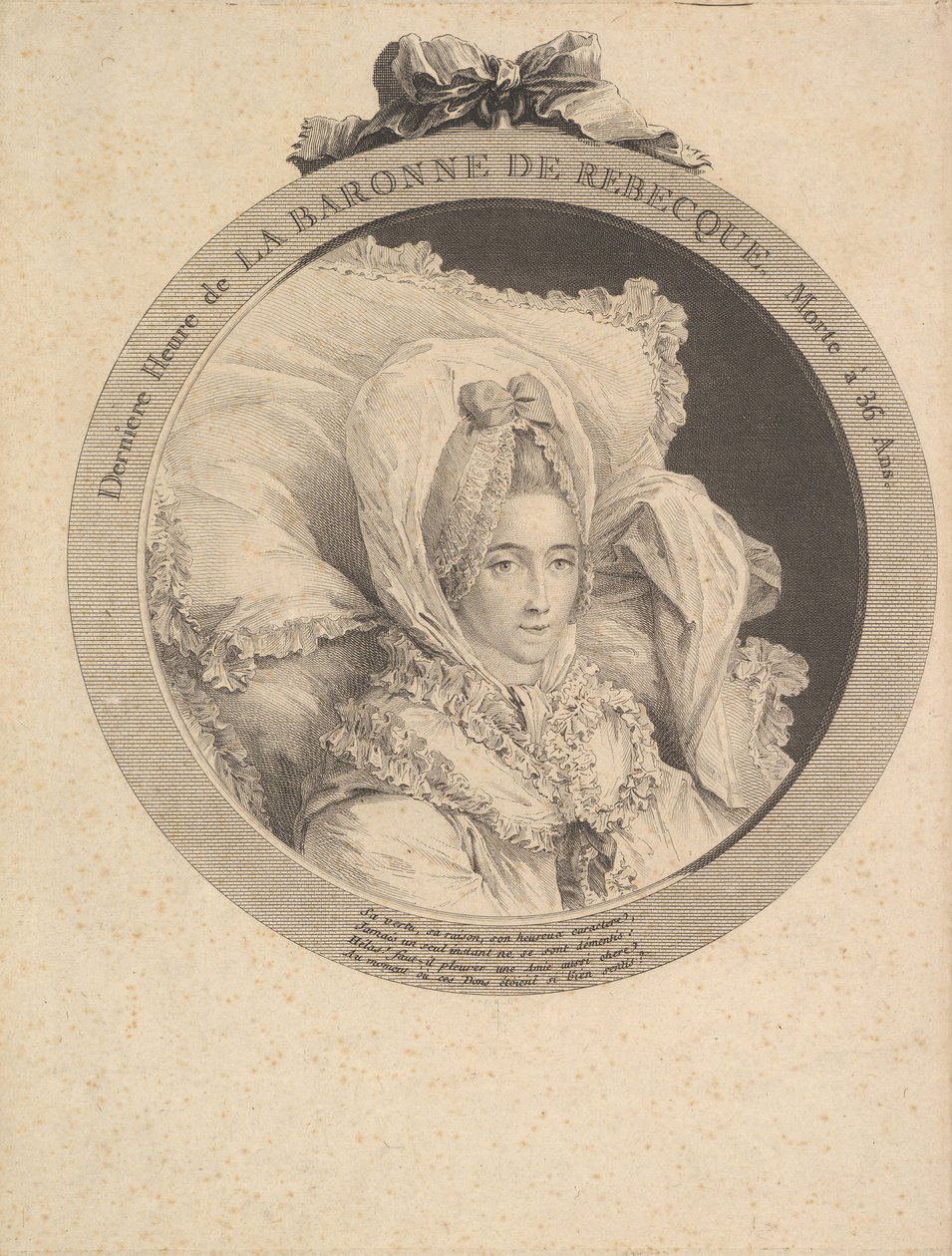 Portret baronowej de Rebecque, 1780. autorstwa Augustin de Saint Aubin