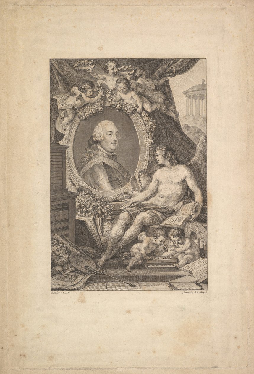 Portret Ludwika Filipa, księcia Orleanu, 1778 r. autorstwa Augustin de Saint Aubin