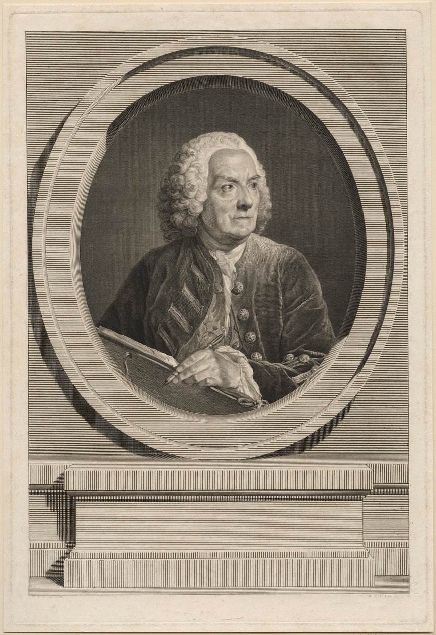 Portret Louisa de Silvestre autorstwa Augustin de Saint Aubin