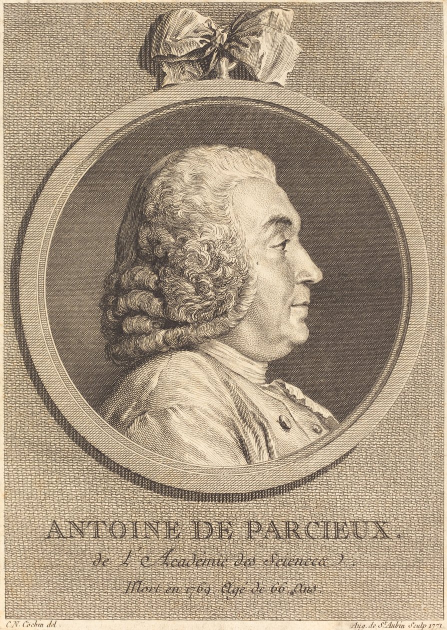 Antoine DeParcieux autorstwa Augustin de Saint Aubin after Charles Nicolas Cochin I