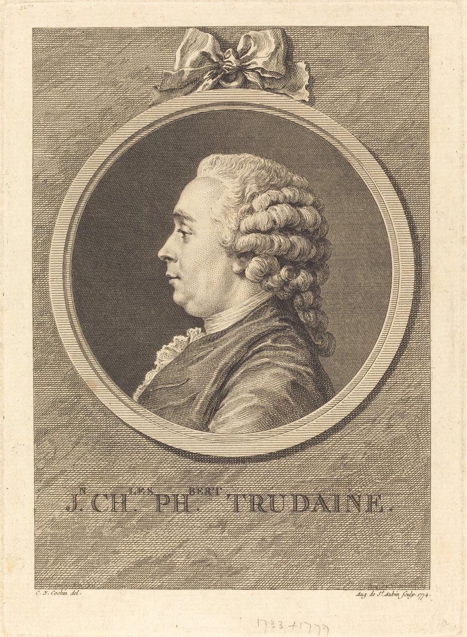Jean-Charles-Philibert Trudaine autorstwa Augustin de Saint Aubin after Charles Nicolas Cochin II
