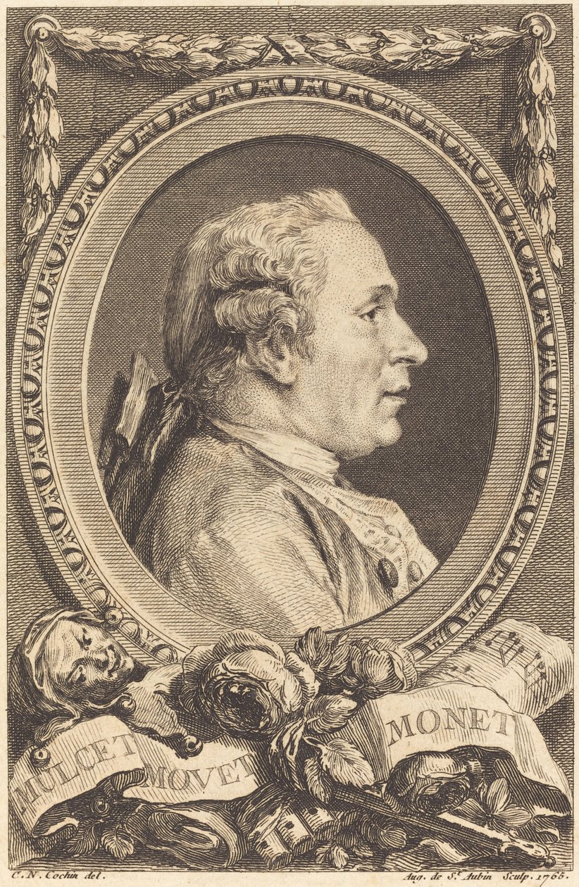John Monet autorstwa Augustin de Saint Aubin after Charles Nicolas Cochin II