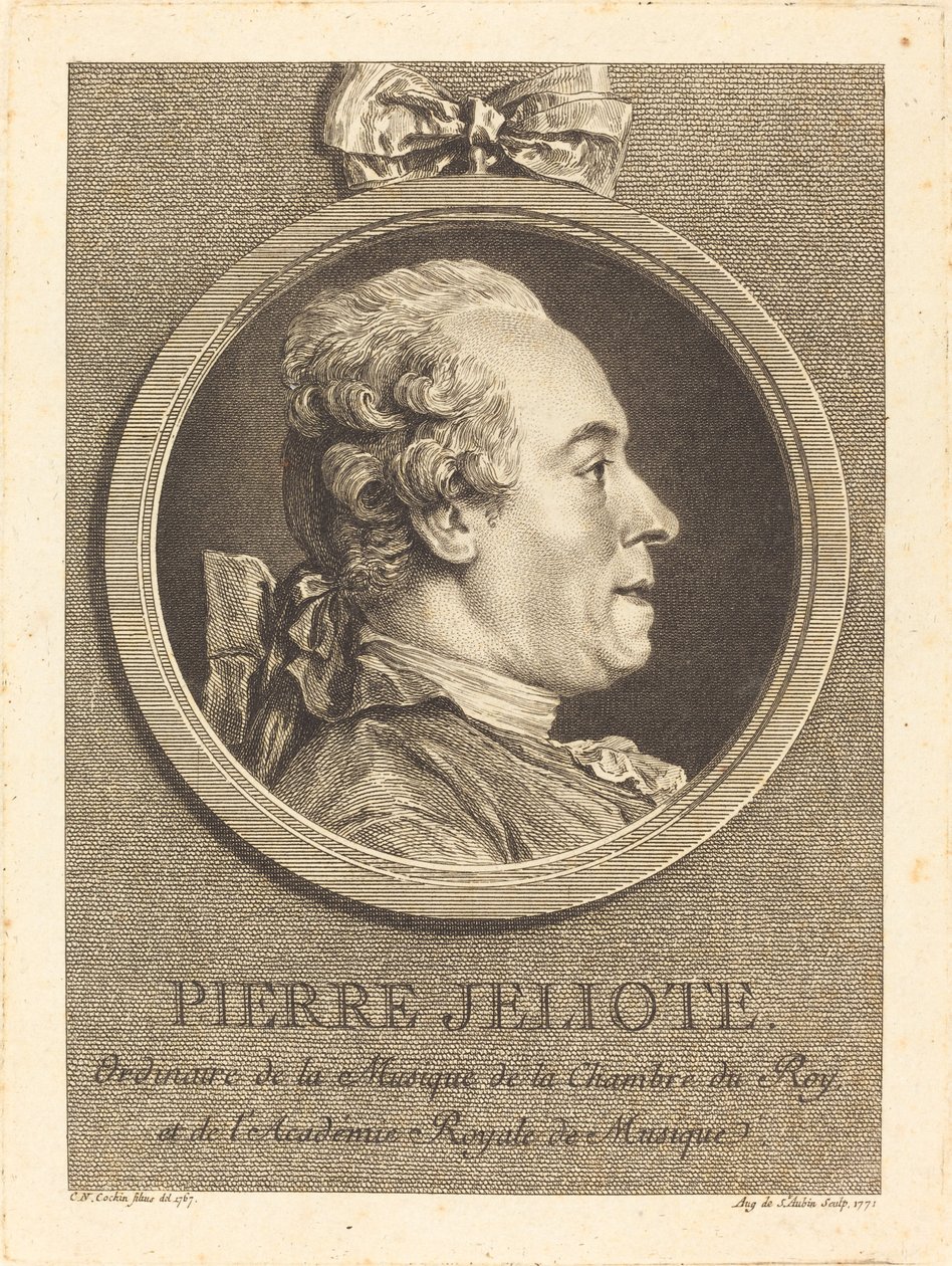 Pierre Jeliote autorstwa Augustin de Saint Aubin after Charles Nicolas Cochin II