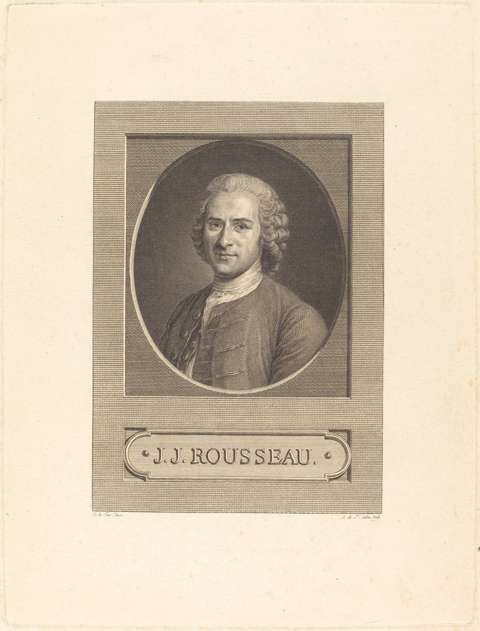 Frontyspis: J.J. Rousseau autorstwa Augustin de Saint Aubin after Maurice Quentin