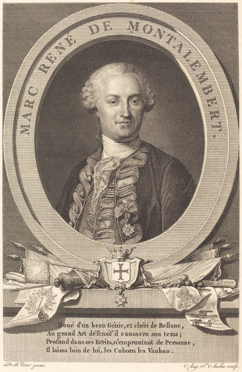 Marc Rene de Montalembert autorstwa Augustin de Saint Aubin after Maurice Quentin