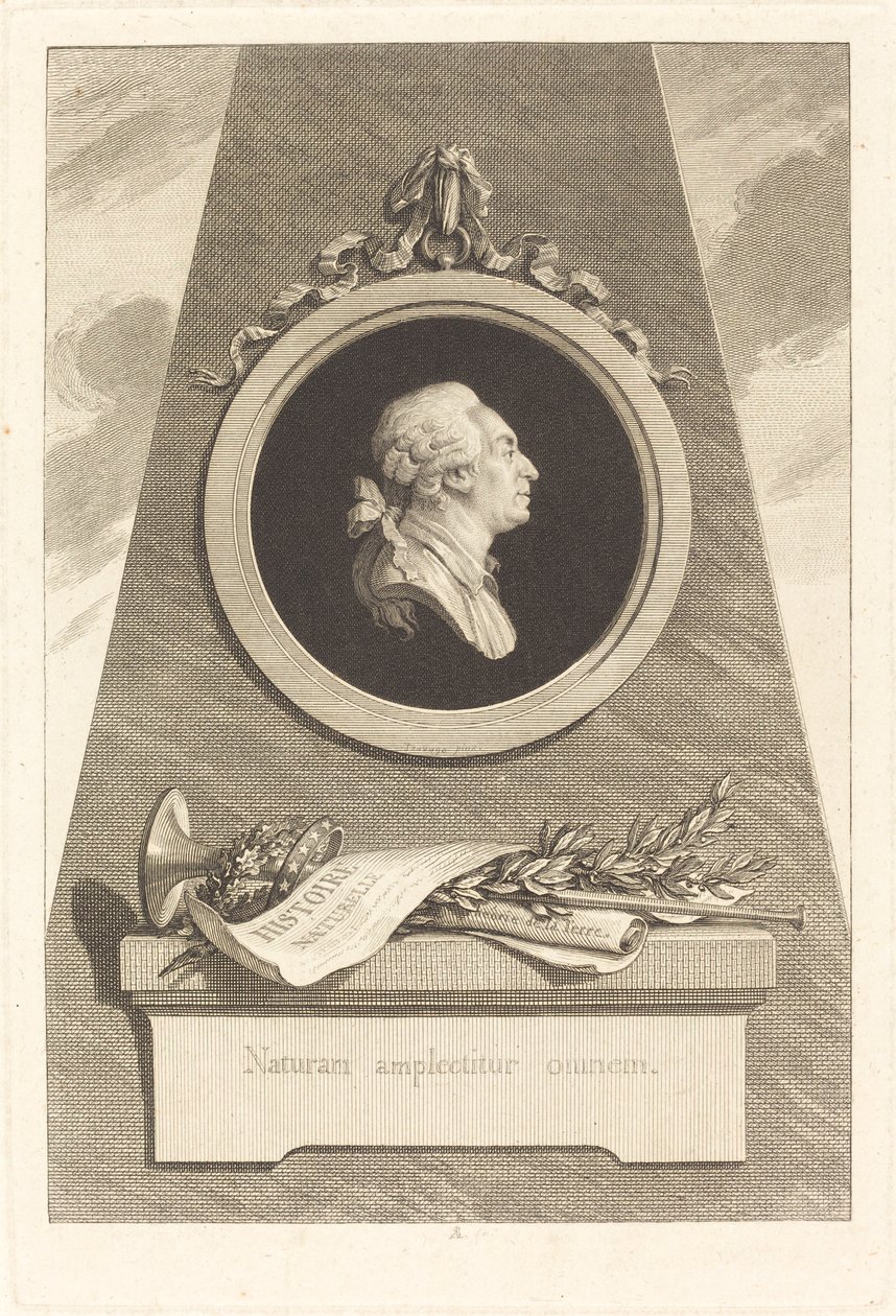 Hrabia Buffon autorstwa Augustin de Saint Aubin after Piat Joseph Sauvage