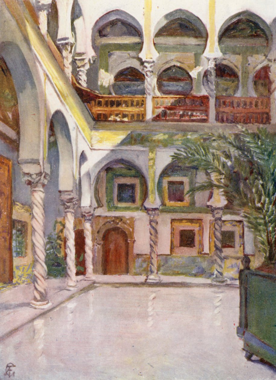 Archeveche, Algier (kolorowa litografia) autorstwa Augustine Fitzgerald