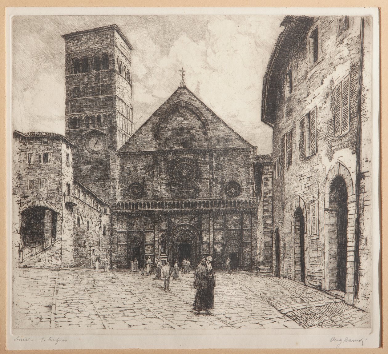 Asyż, S. Rufinus (akwaforta na papierze) autorstwa Augusto Baracchi