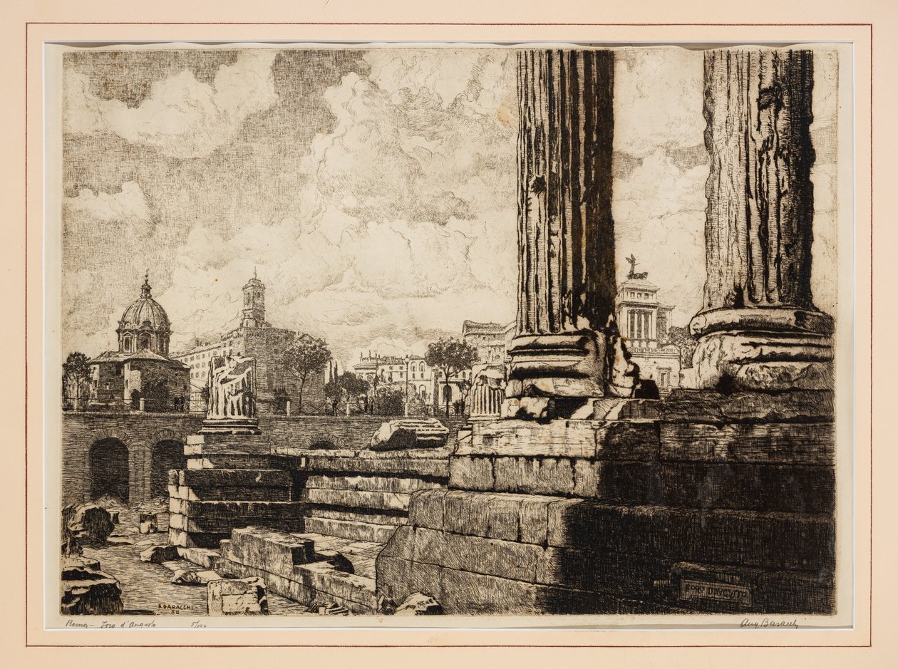 Forum Augusta (akwaforta) autorstwa Augusto Baracchi