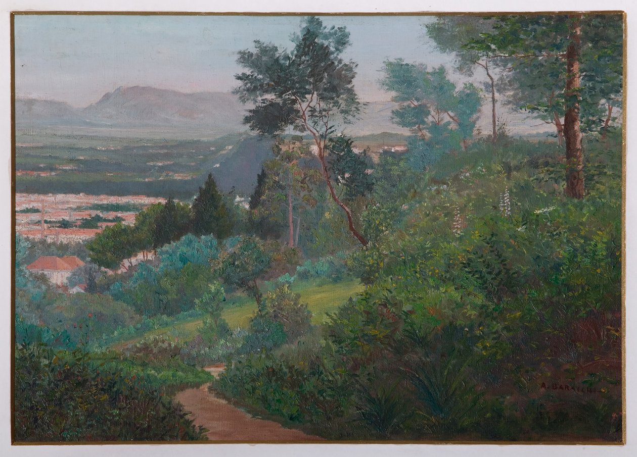 Widok Vignola (olej na sklejce) autorstwa Augusto Baracchi