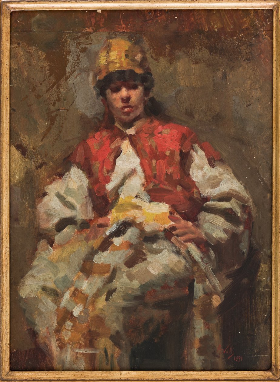 Figura Kobieca (olej na papierze) autorstwa Augusto Valli