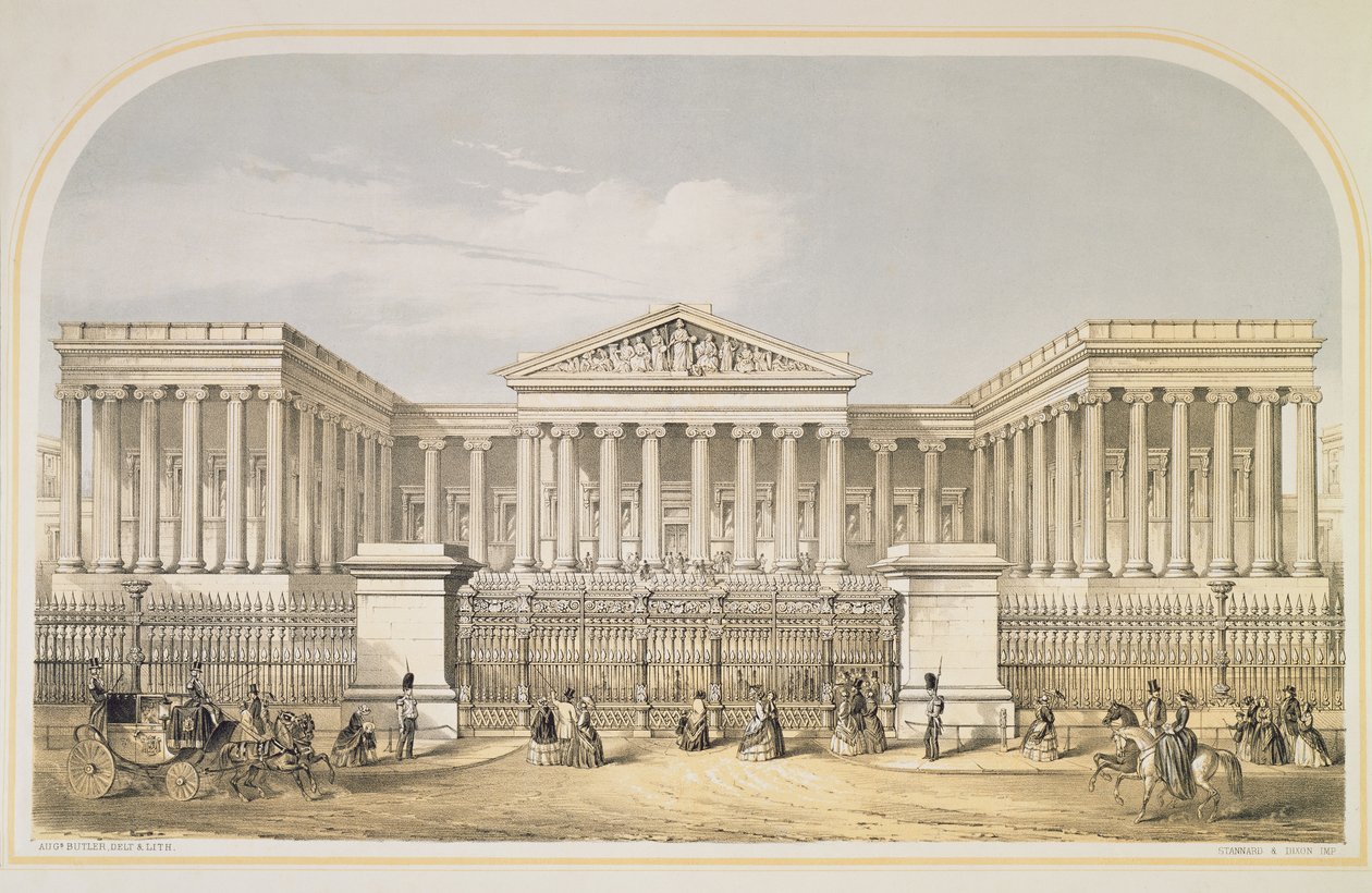Muzeum Brytyjskie, 1853 (przyciemniane lito) autorstwa Augustus Butler