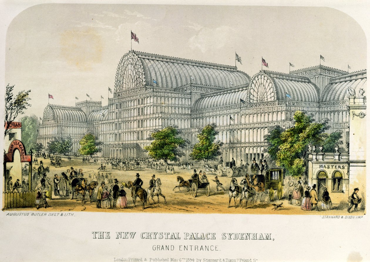Nowy Kryształowy Pałac Sydenham, Wielkie Wejście, wyd. 1854 autorstwa Augustus Butler
