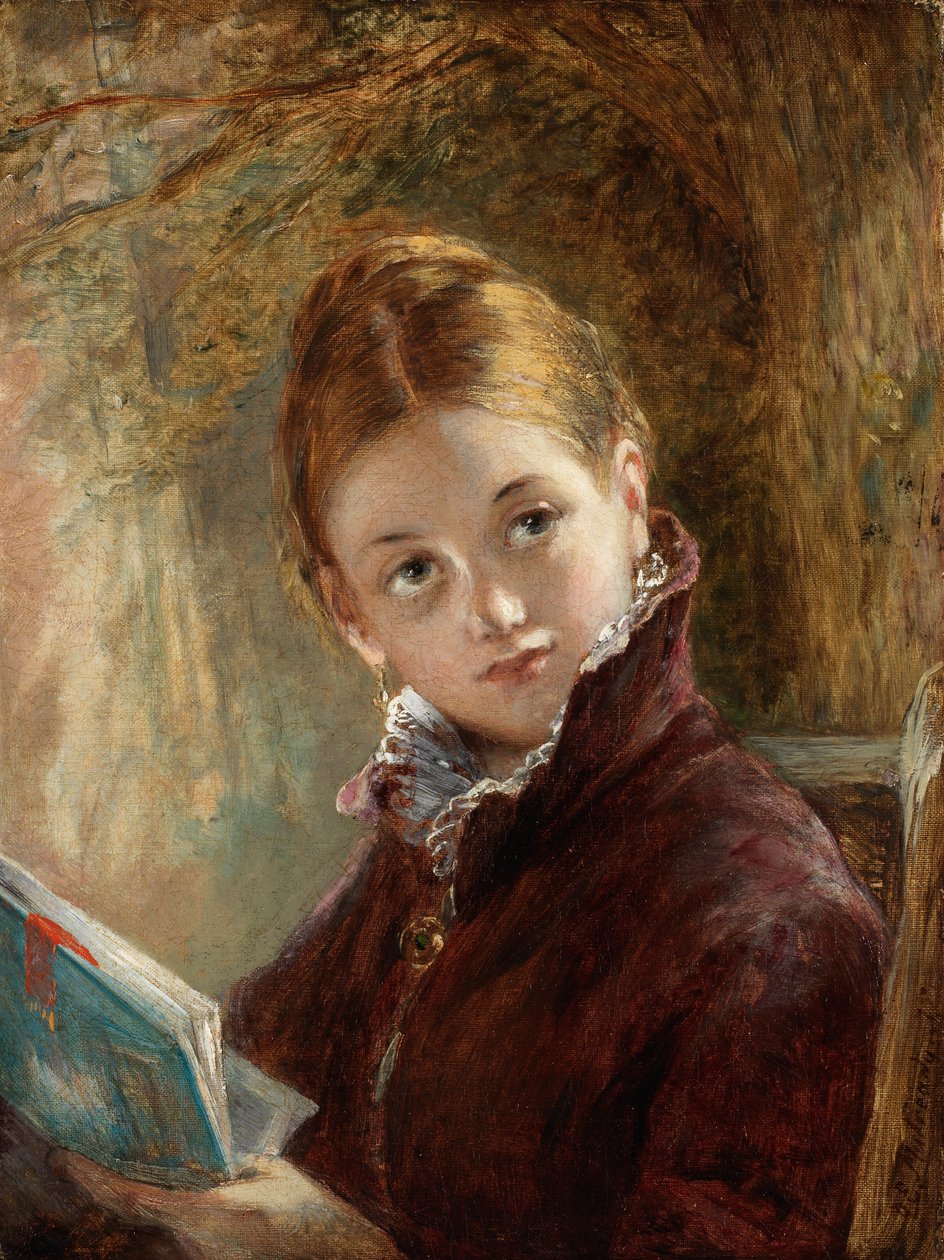 Cicha lektura, 1875 autorstwa Augustus Edward Mulready