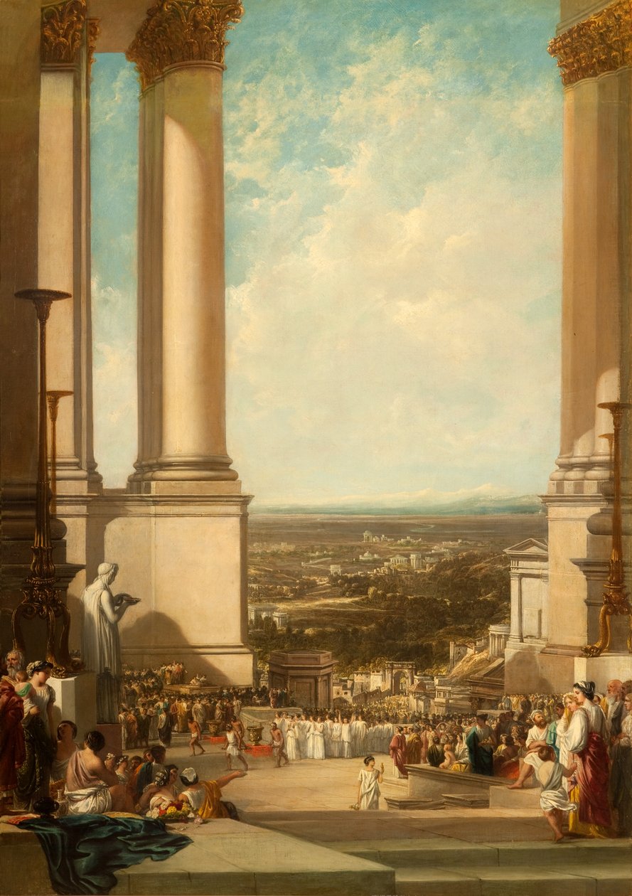 Świątynia Eskulapa, 1837 autorstwa Augustus Wall Callcott