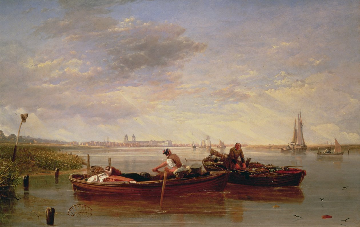 Tamiza poniżej Greenwich, ok. 1827 r. autorstwa Augustus Wall Callcott