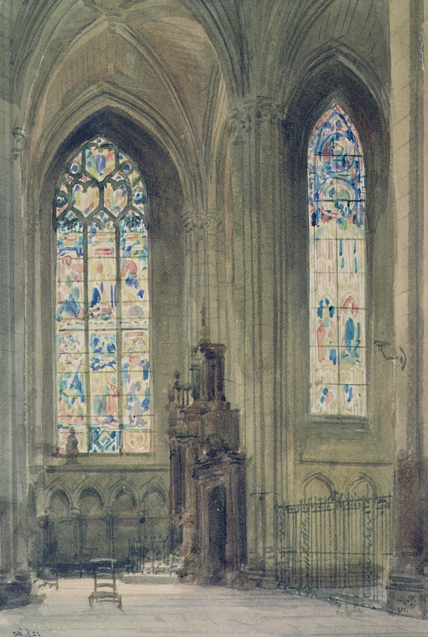 Kaplica w południowym transepcie, katedra w Rouen, XIX w. autorstwa Augustus Welby Northmore Pugin
