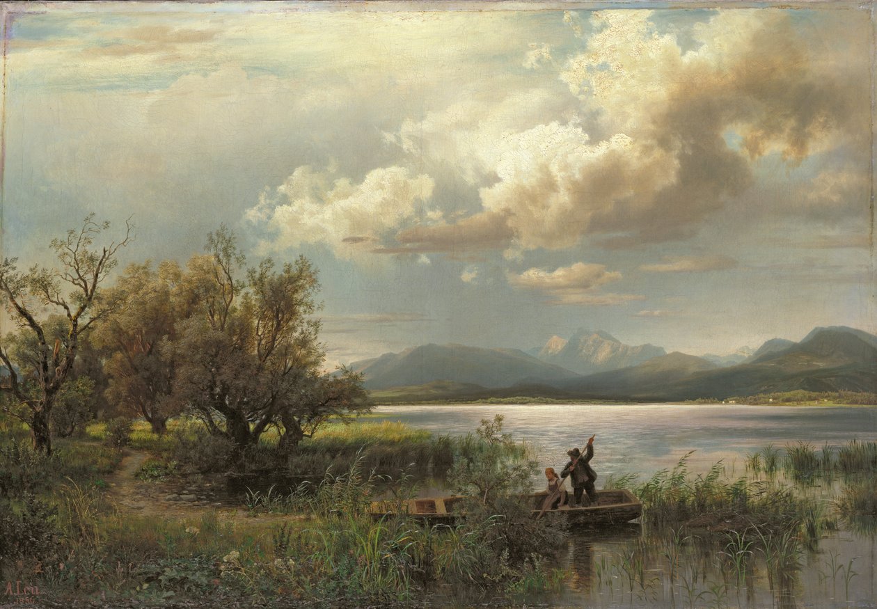 Krajobraz Bawarii, 1856 autorstwa August Wilhelm Leu