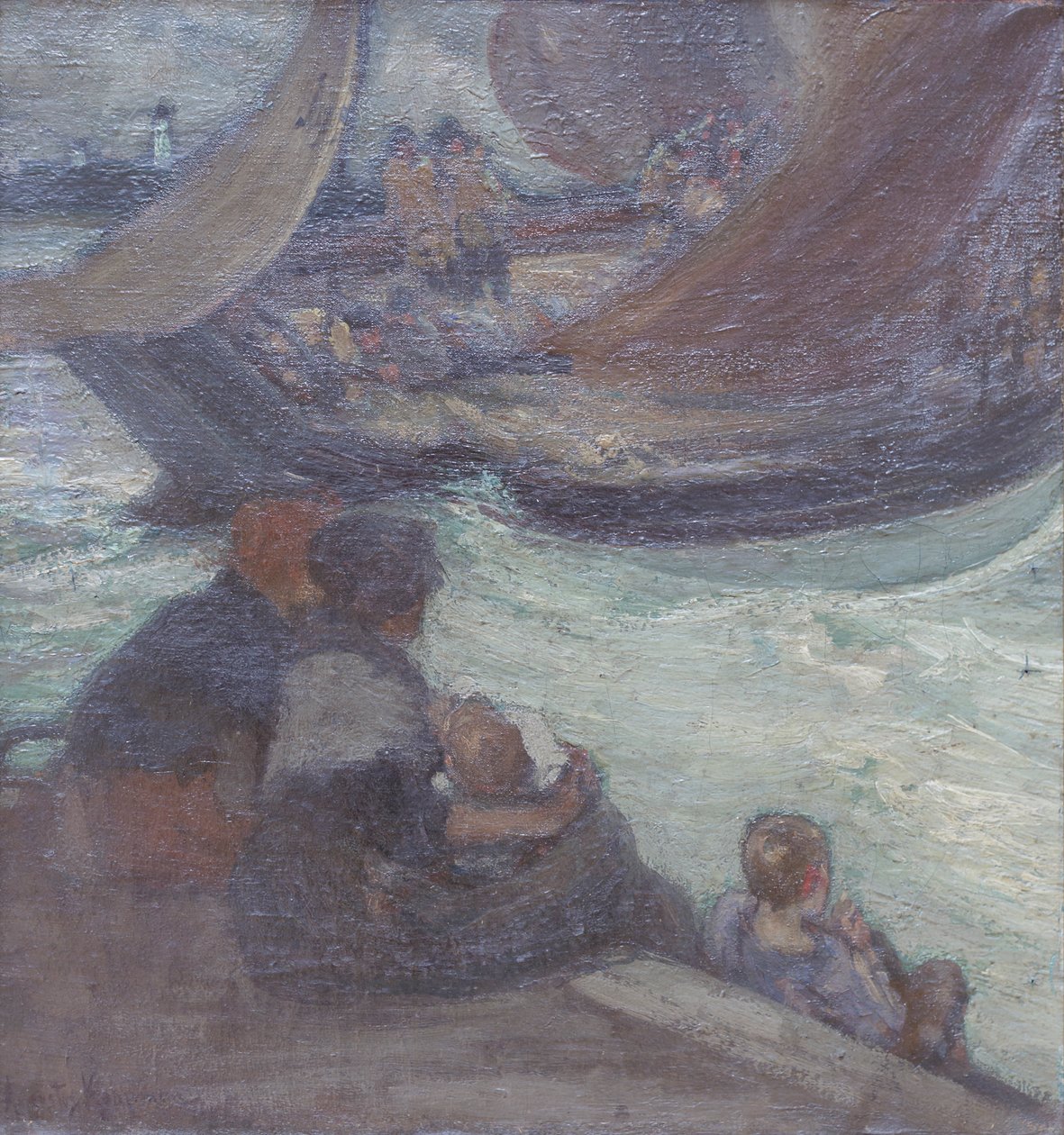Wyjazd na ryby, Augustus Koopman (olej na płótnie) autorstwa Augustus B. Koopman