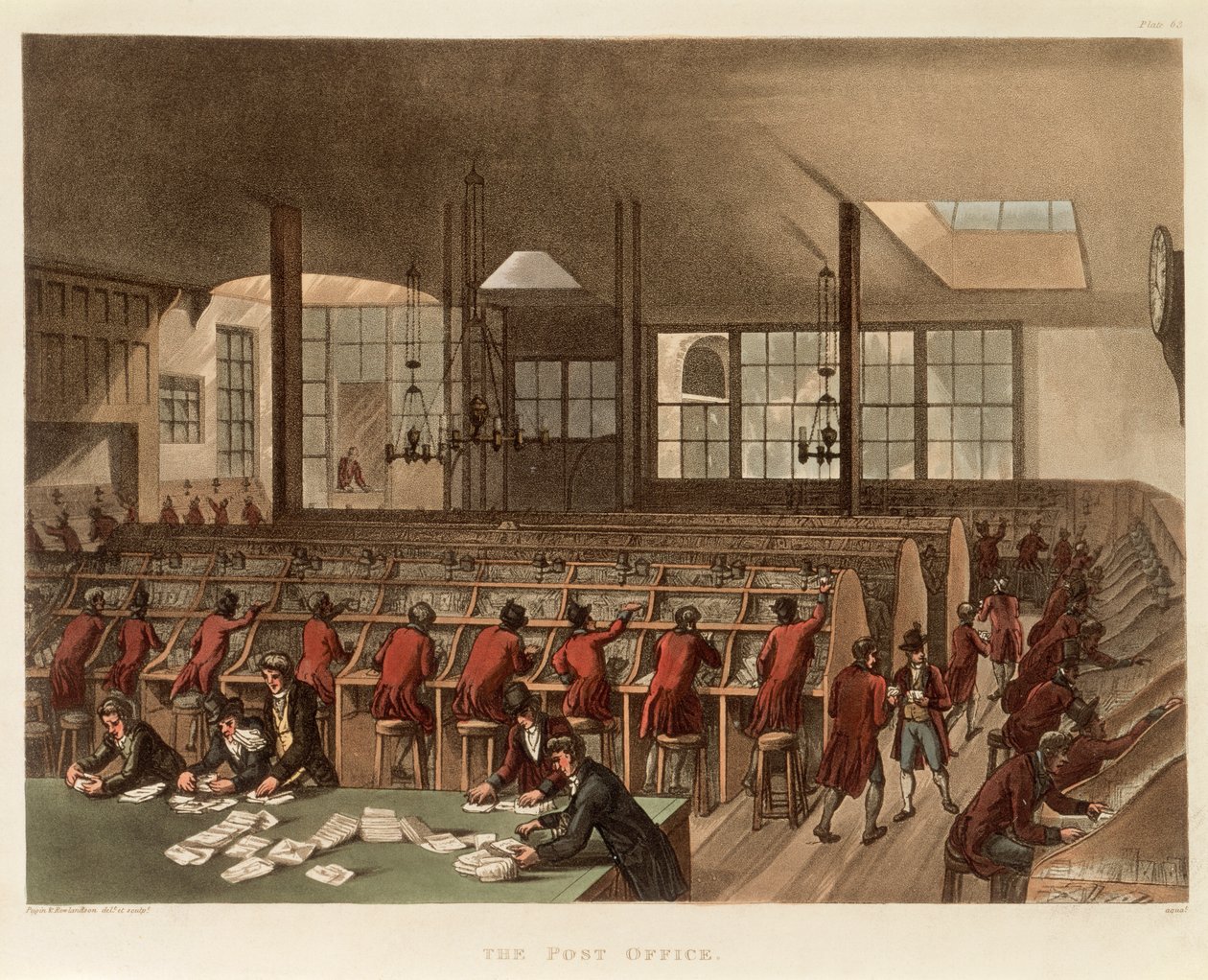 Poczta, c1808 autorstwa Augustus Charles Pugin, Thomas Rowlandson