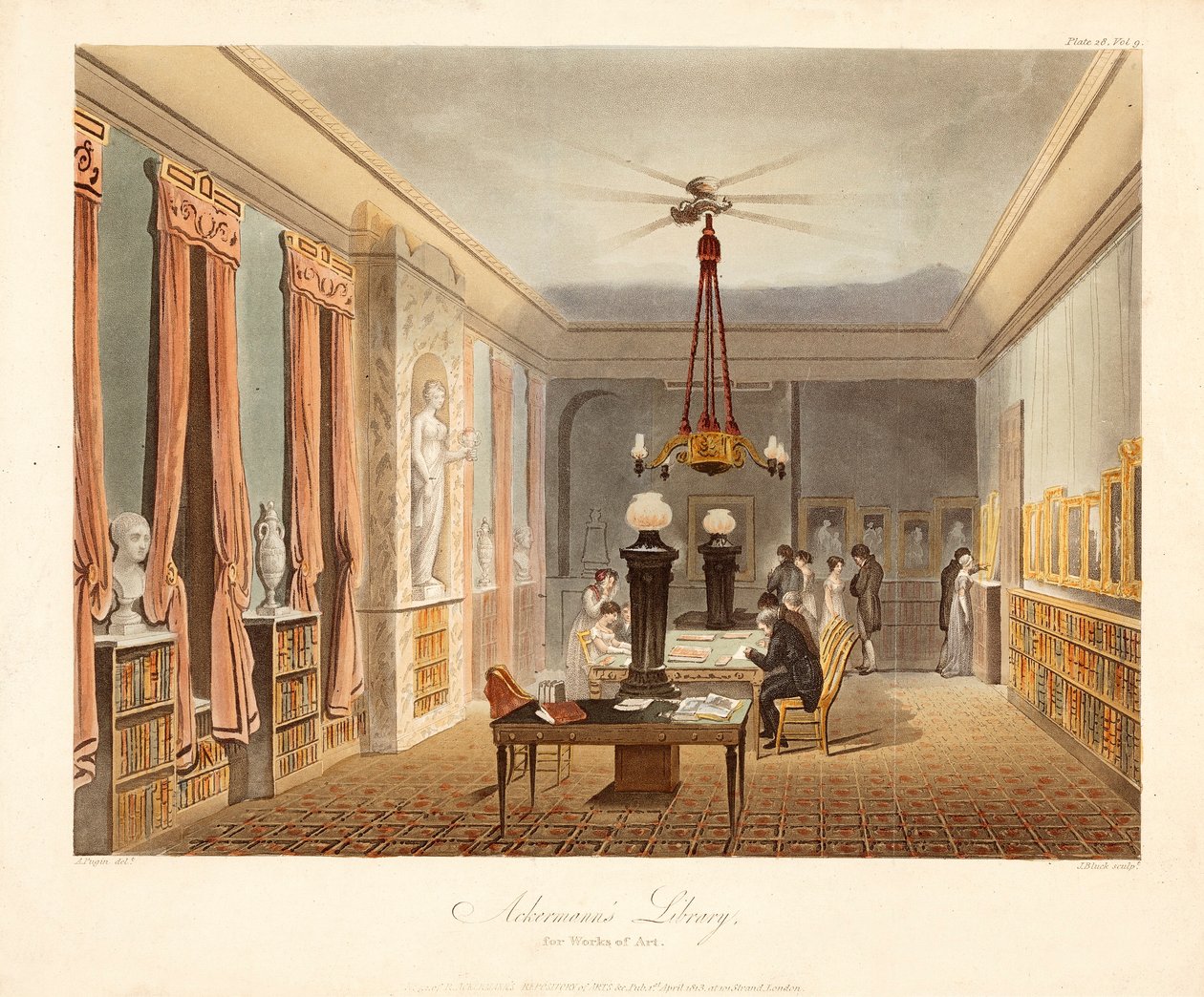Biblioteka Dzieł Sztuki Ackermanna, wyd. 1815. autorstwa Augustus Charles Pugin