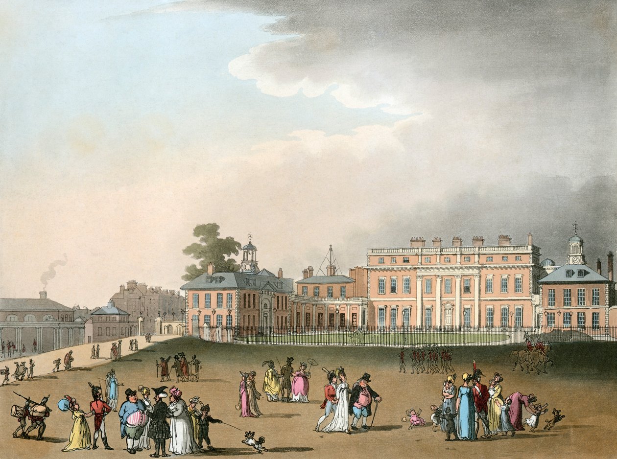 Pałac Buckingham, Londyn, 1809 autorstwa Augustus Charles Pugin