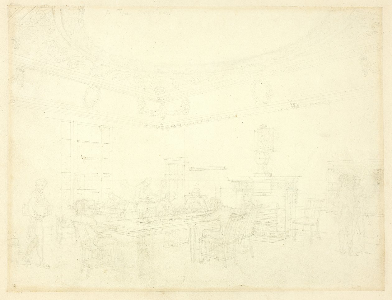 Studium dla Board of Trade z Microcosm of London autorstwa Augustus Charles Pugin