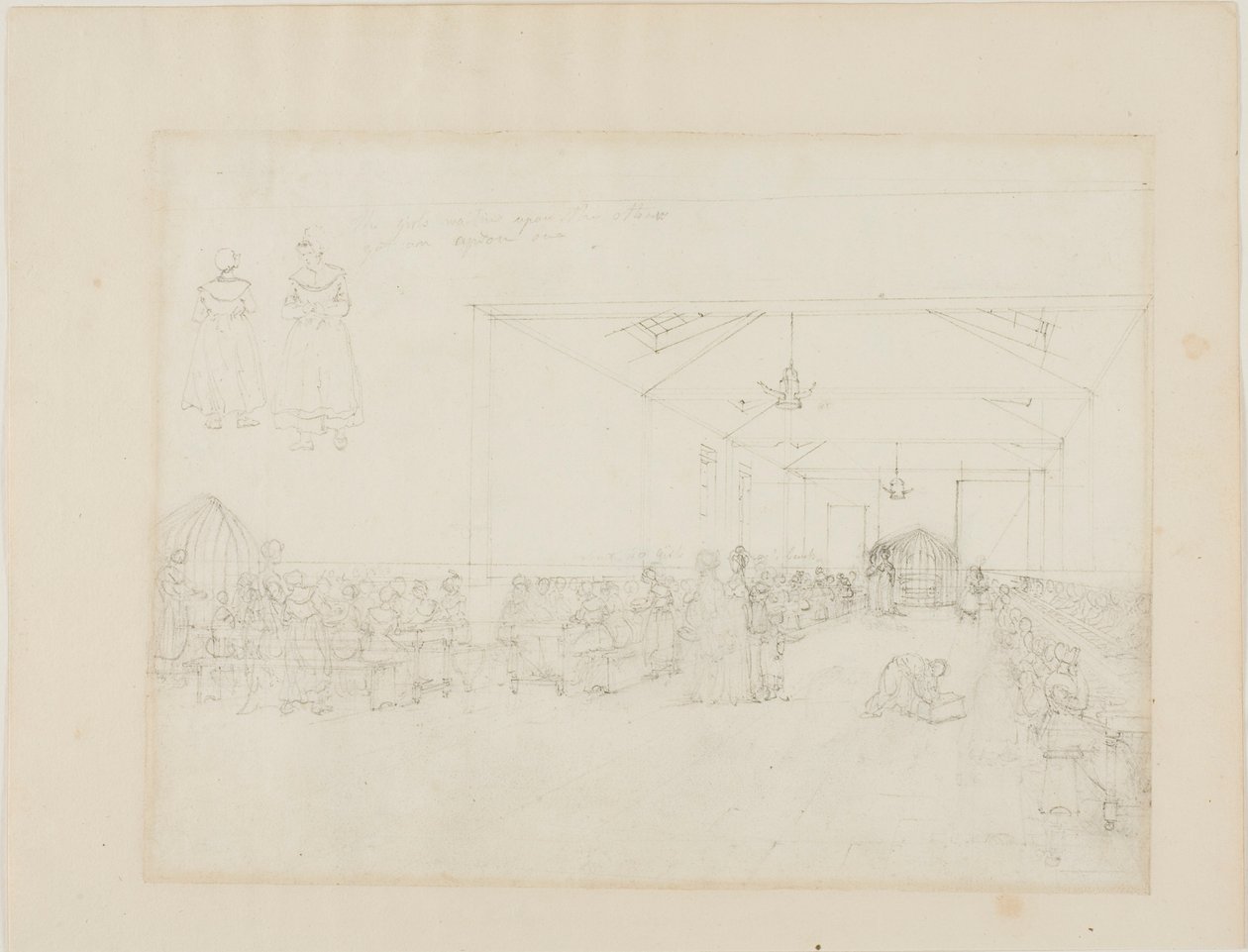 Studium dla sali jadalnej, Azyl autorstwa Augustus Charles Pugin